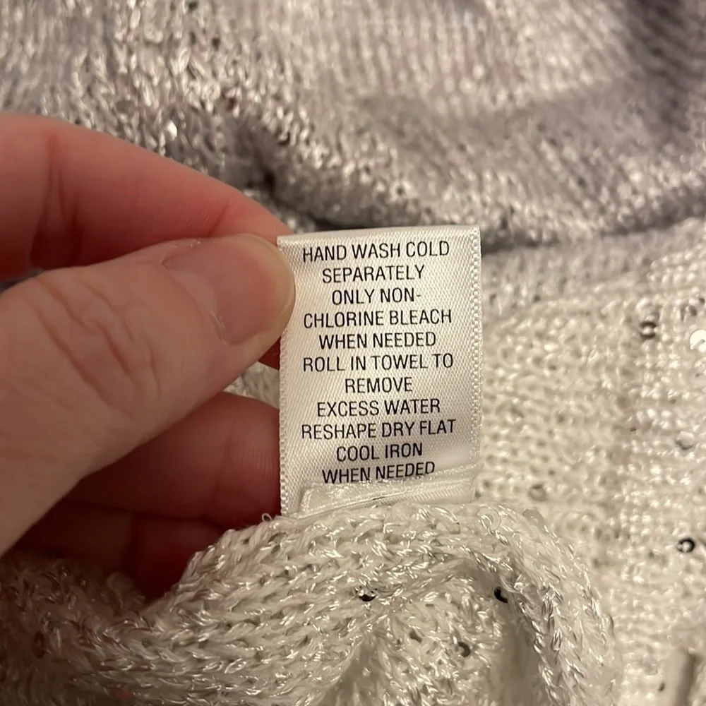 Laura Ashley Blue Ombré Sequined Cardigan - Picture 6 of 6